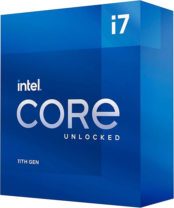 英特爾® 酷睿™ i7-11700K 桌上型處理器，8 核心，最高主頻 5.0 GHz，LGA1200 介面（Intel 500 系列及部分 400 系列晶片組），125W