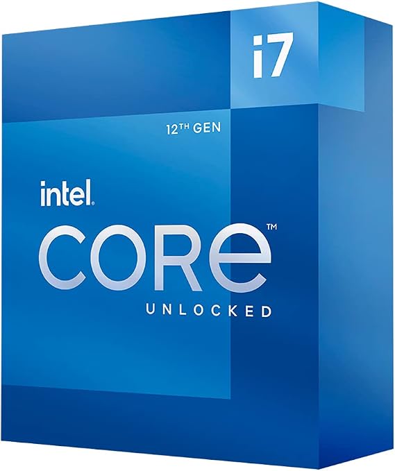 英特爾酷睿 i7-12700K 桌上型電腦處理器，12 核心（8 個平行核心 + 4 個平行核心），最高頻率 5.0 GHz，可超頻，LGA1700 接口，600 系列晶片組，125W