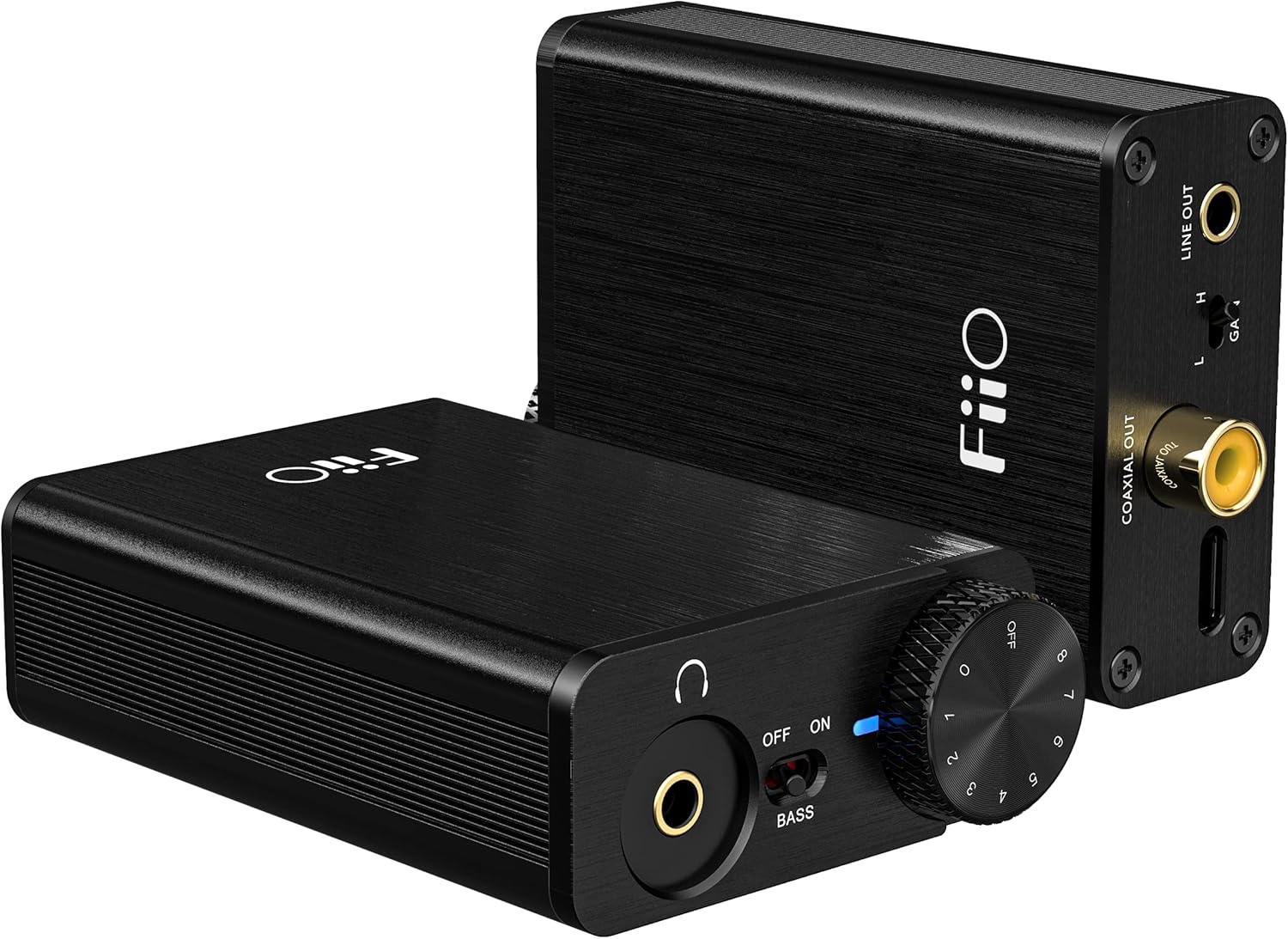 FiiO 耳機擴大機 手提式 DAC USB Type-C 同軸 384kHz/32bit (E10K-TC 黑色)