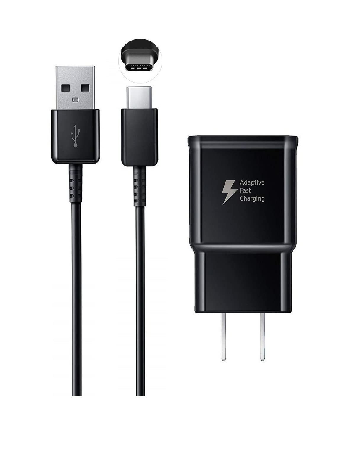 三星快速充電器，配備 USB Type-C 連接線，適用於三星 Galaxy S9/S9 Plus/S8/S8 Plus/S10/S10e/S10 Plus/Note 8/Note 9/Note 10/Note 20/A13/A03s/A20/A30/A31/A32/A50/A51/A52/A53/S20/S21/S22 Ultra