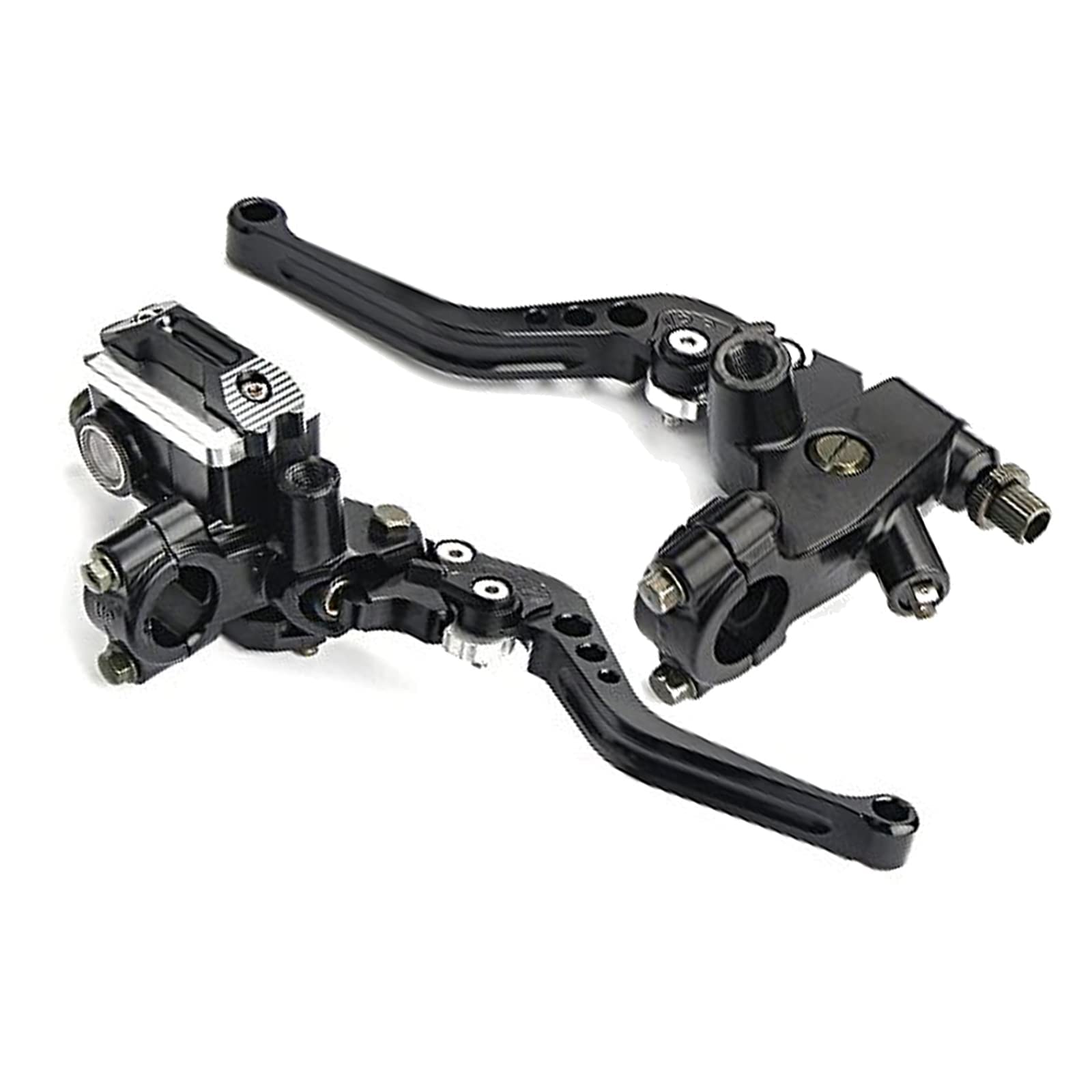LisylineAuto 通用摩托車 7/8" 22mm 車把煞車總泵離合器桿左右套裝，適用於哈雷、本田、川崎、鈴木、雅馬哈（黑色）