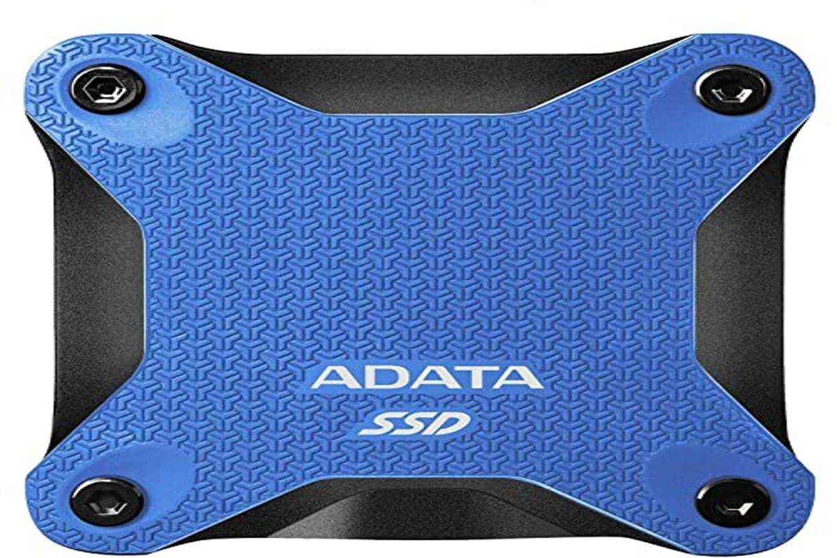 ADATA SD600Q 480GB 超高速便攜式耐用外接固態硬碟 - 最高 440MB/s - 3D NAND USB3.2 藍色 (ASD600Q-480GU31-CBL)