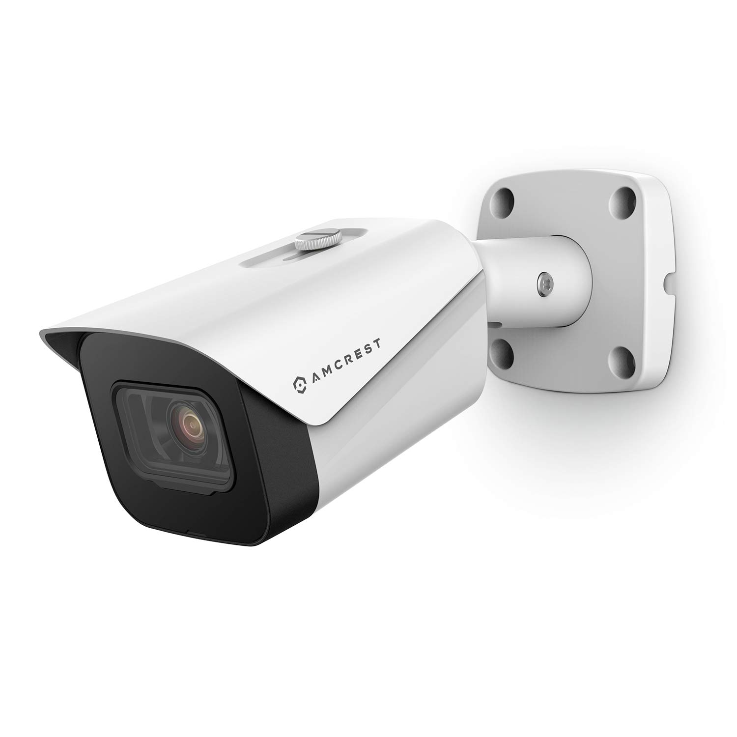 Amcrest UltraHD 4K (8MP) 室外子彈型 POE IP 攝像頭，3840x2160 分辨率，98 英尺夜視距離，2.8 毫米鏡頭，IP67 防水防塵，支援 MicroSD 卡錄像，白色 (IP8M-2496EW-V2)