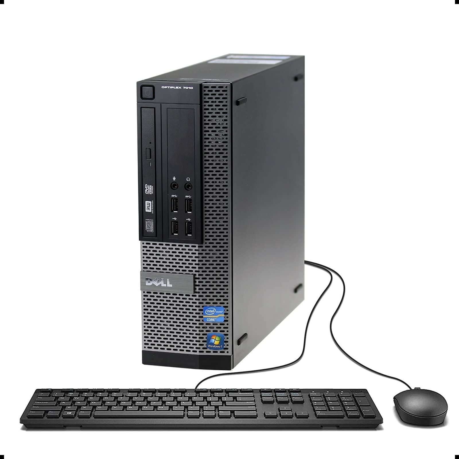 戴爾 Optiplex 7010 桌上型電腦 - 英特爾酷睿 i7 處理器，最高睿頻可達 3.8GHz，16GB DDR3 內存，全新 1TB 固態硬碟，Windows 10 專業版 64 位作業系統，WiFi，USB 3.0 介面，DVD刻錄機，2 個 Display 錄音機翻新）
