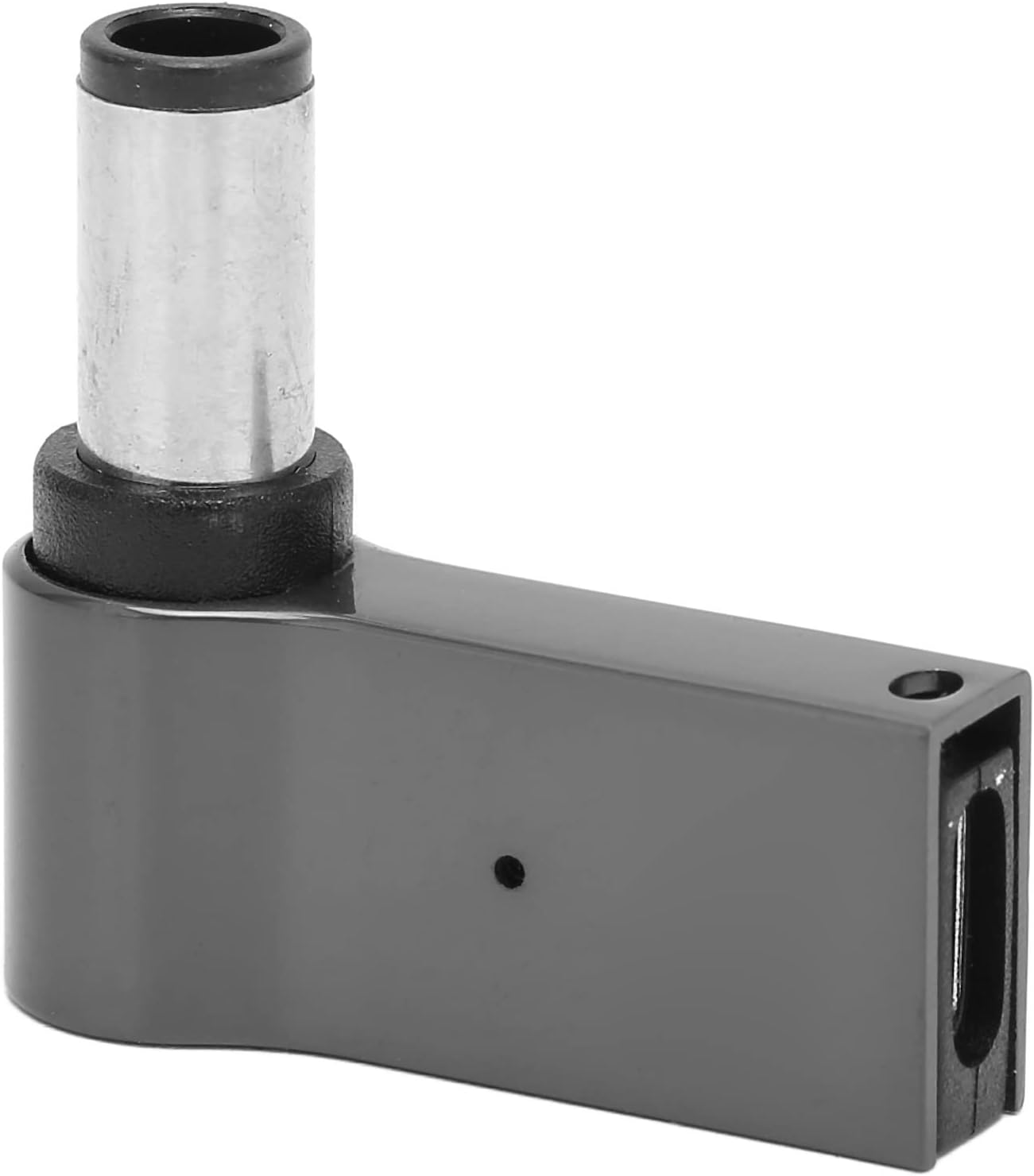 100W Type-C USB-C 轉 DC 轉接器，90 度彎角 Type-C 母頭轉 DC 公頭轉接器 PD 模擬器觸發器，適用於戴爾筆記型電腦，尺寸：7.4mm x 5.0mm x 0.6mm