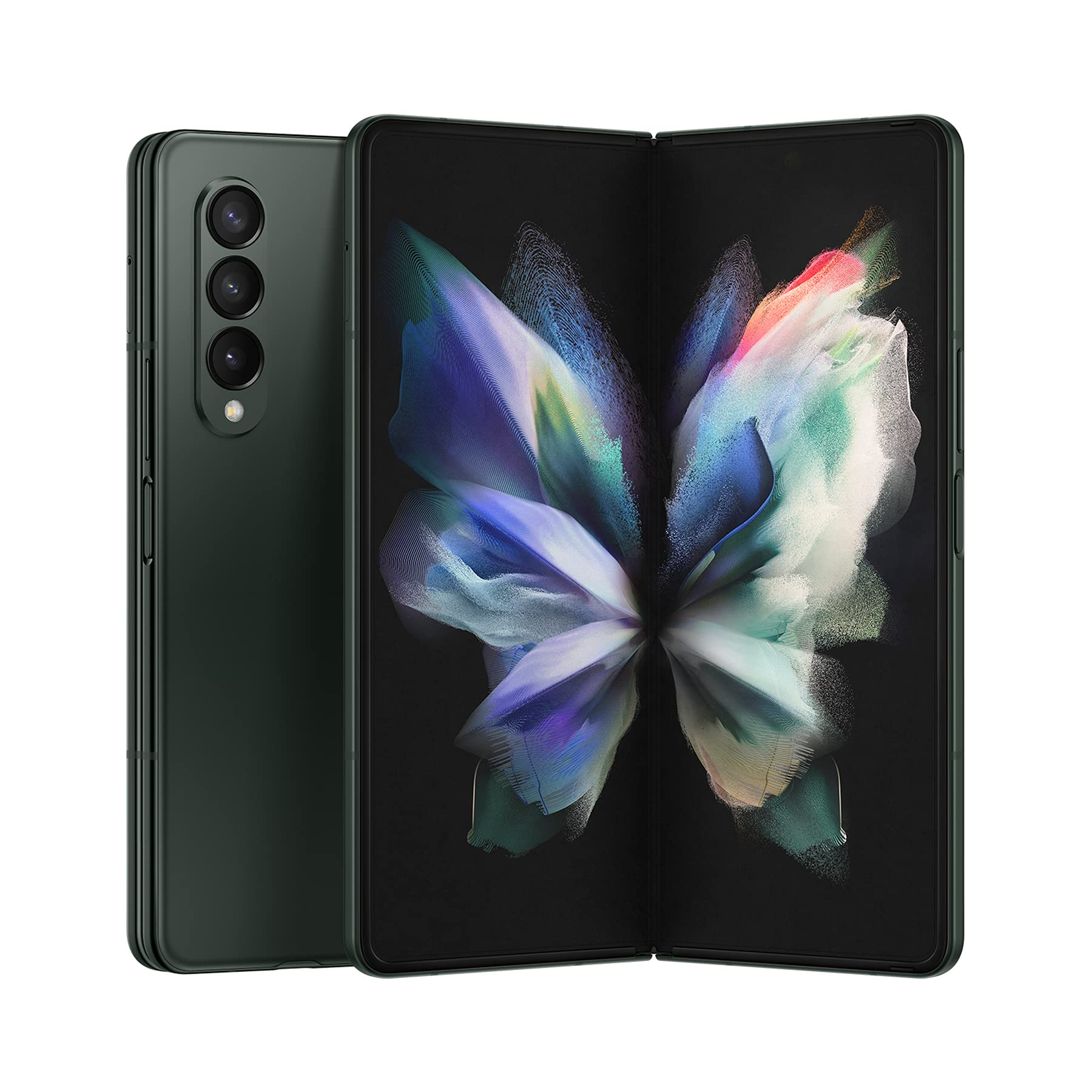 三星 Galaxy Z Fold 3 5G 手機，工廠解鎖二合一安卓智慧型手機平板電腦，256GB，120Hz 刷新率，可折疊雙屏，屏下攝像頭，美版，幻影綠