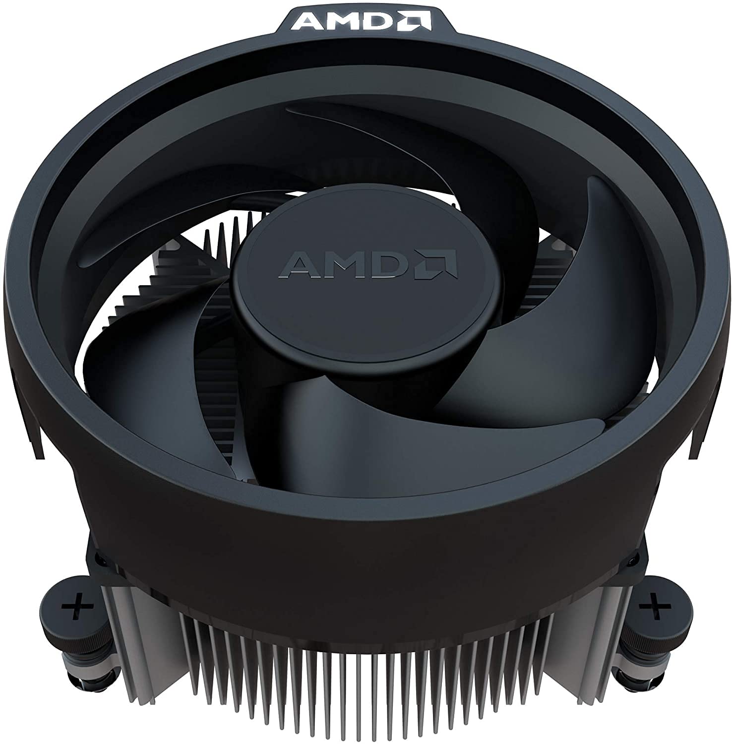 AMD Wraith Stealth Socket AM4 4針連接器CPU散熱器，附鋁製散熱片和3.93吋風扇（超薄）