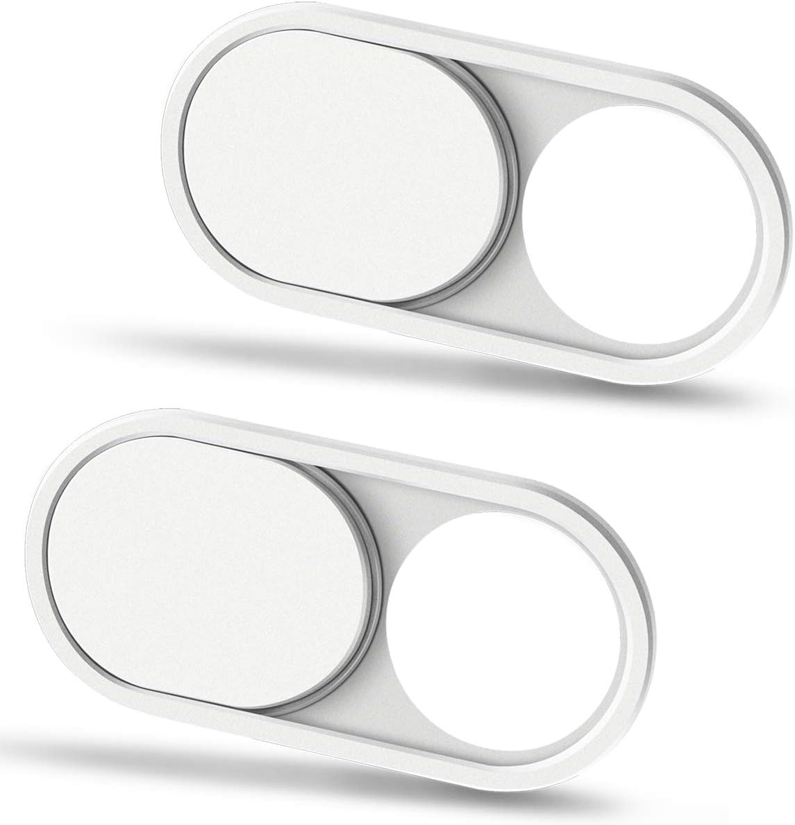 CloudValley 網路攝影機滑蓋，0.023 吋白色，適用於 MacBook Pro、MacBook Air、筆記型電腦、iMac、桌上型電腦、PC、iPad、iPhone 8/7/6 Plus 的網路攝影機保護蓋，隱私保護，超薄[2 件裝]