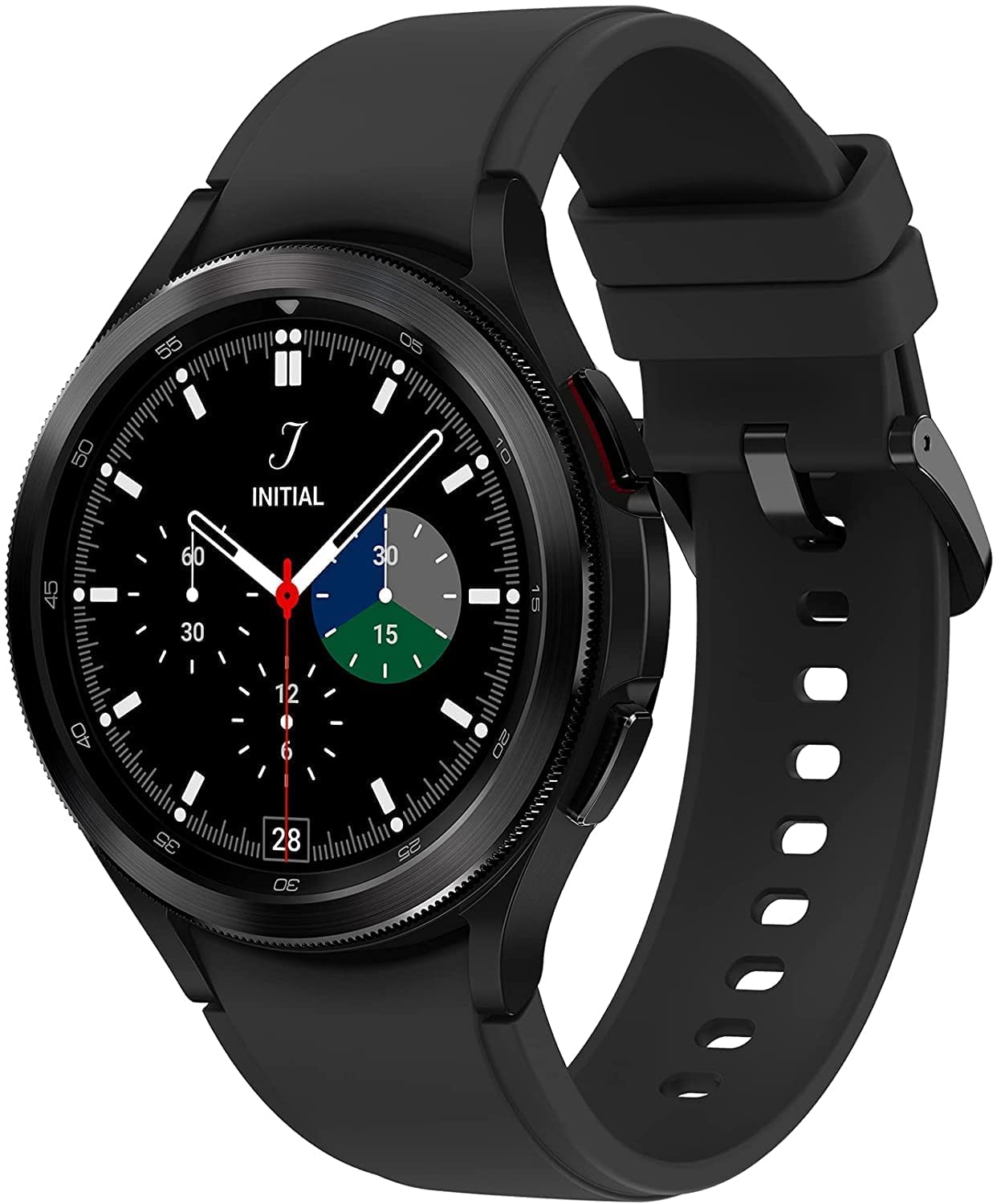 三星 Galaxy Watch 4 LTE 46mm 智慧手錶，帶心電圖監測功能，可用於健康、健身、跑步、睡眠週期追踪，具備 GPS 防跌倒功能，支援藍牙連接，美版，黑色