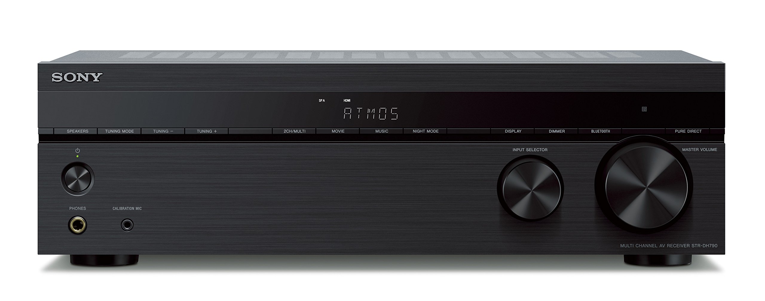 Sony STR-DH790 7.2聲道環繞聲家庭劇院AV接收機：支援4K HDR、杜比全景聲和藍牙（黑色）