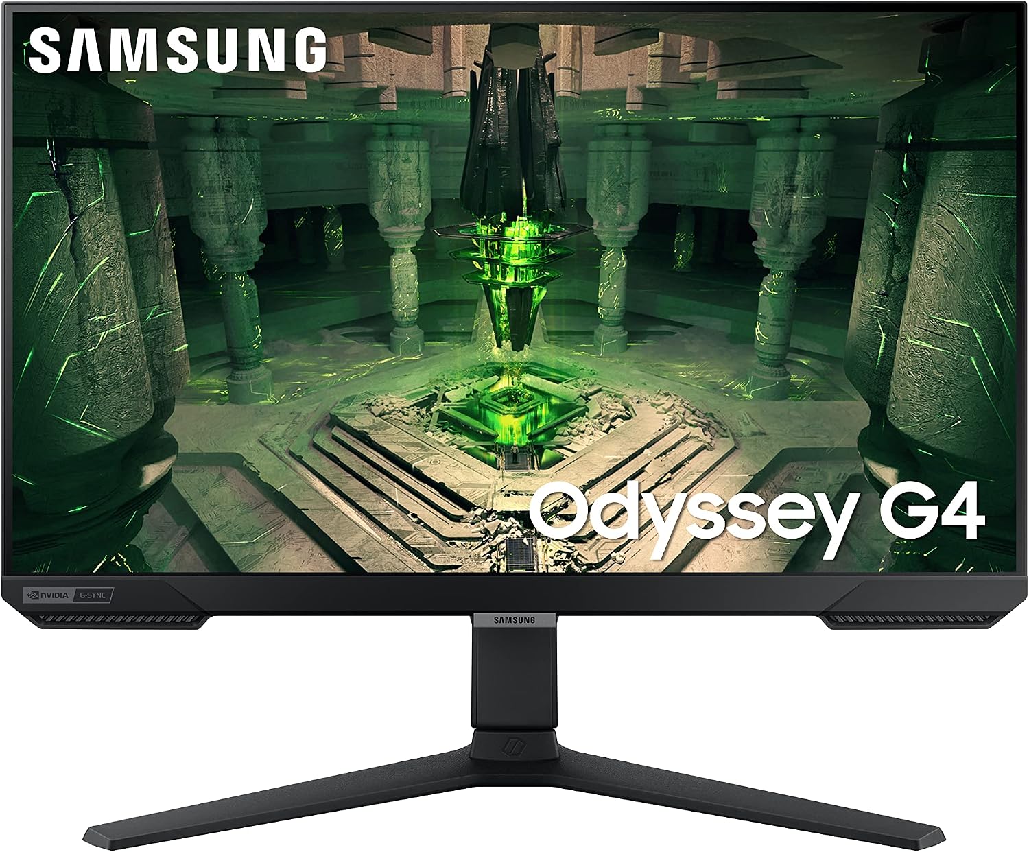 三星 Odyssey G4 系列 25 吋 FHD 遊戲顯示器，IPS 面板，240Hz 更新率，1ms 反應時間，相容於 G-Sync、AMD FreeSync Premium、HDR10，超寬遊戲視野，配備 DisplayPort 和 HDMI 接口，支架可完全調節 (LS25BG402)