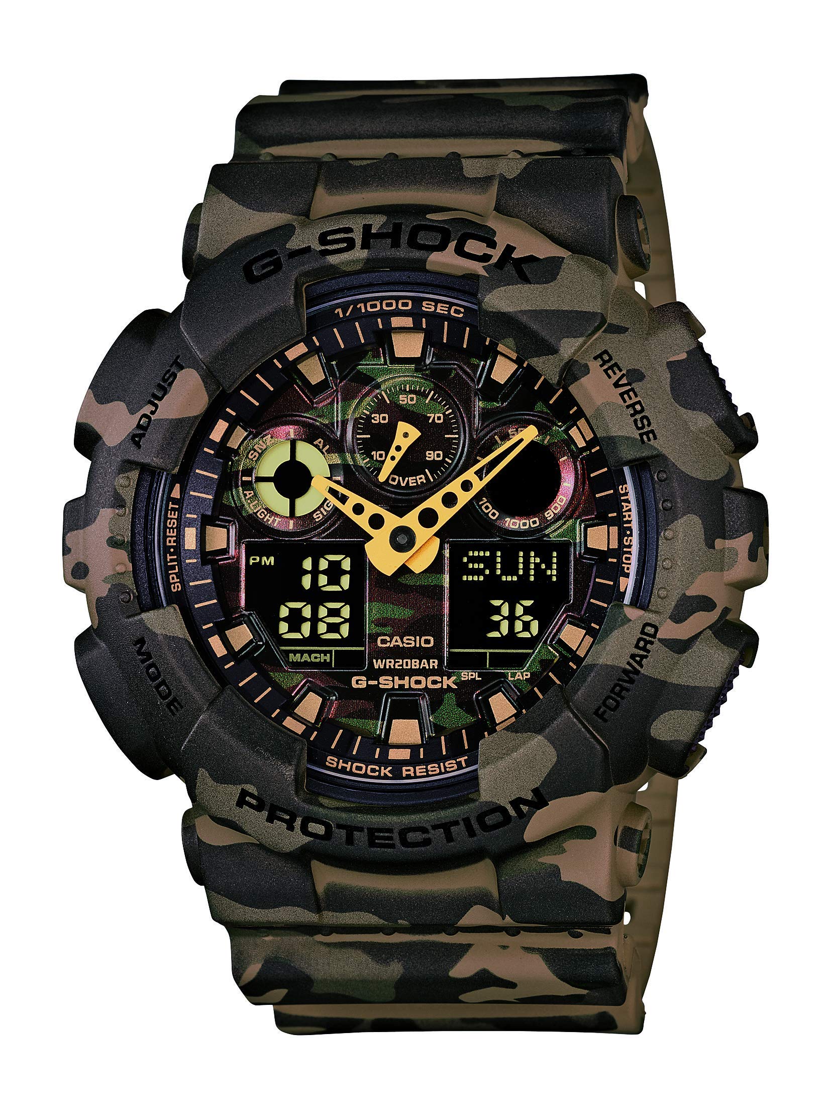 卡西歐男 GA-100 XL 系列 G-Shock 石英錶，200 公尺防水防震