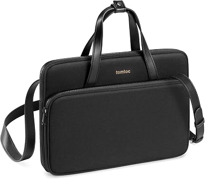 tomtoc 保護筆記型電腦單肩包，適用於 13 吋 MacBook Air/Pro、14 吋 MacBook Pro M2/M1 Pro/Max A2779 A2442（2023-2021 年），防水筆記型電腦便攜包，也適用於 12.9 吋 iPad Pro（附鍵盤保護殼）。