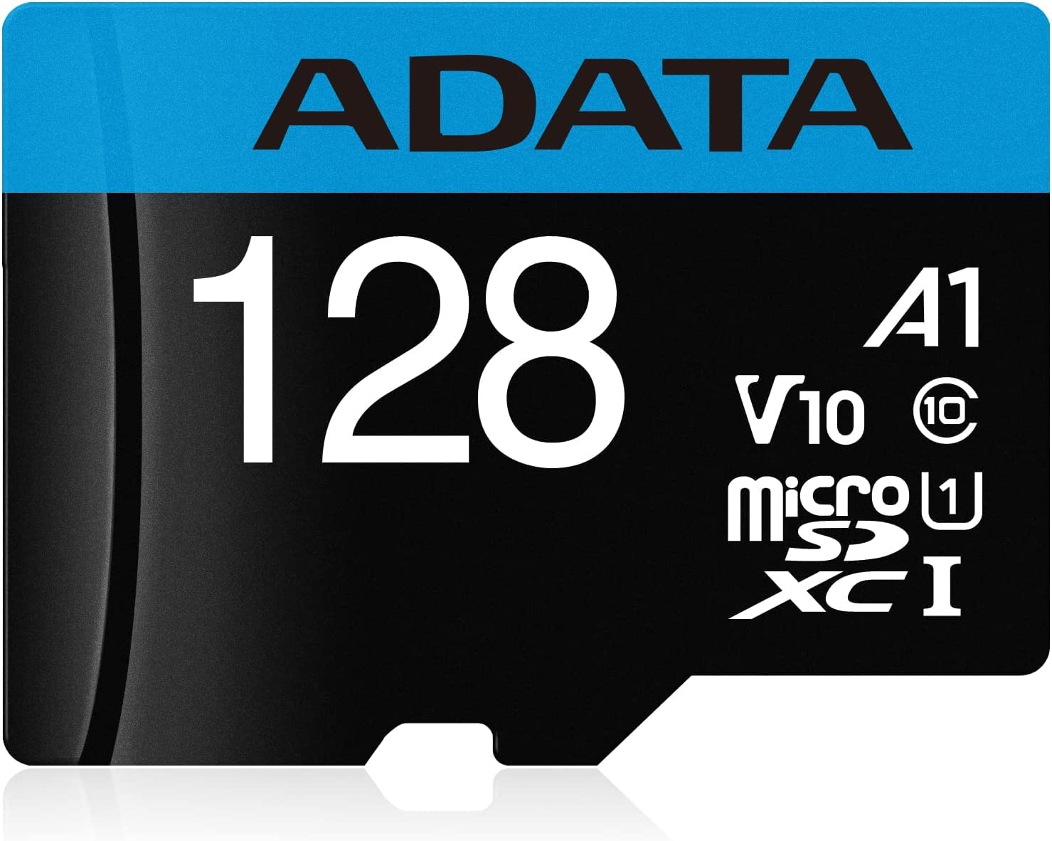 ADATA Premier 128GB MicroSDHC/SDXC UHS-I Class 10 V10 A1 記憶卡，附轉接器，讀取速度高達 100 MB/s (AUSDX128GUICL10A1-RA1)