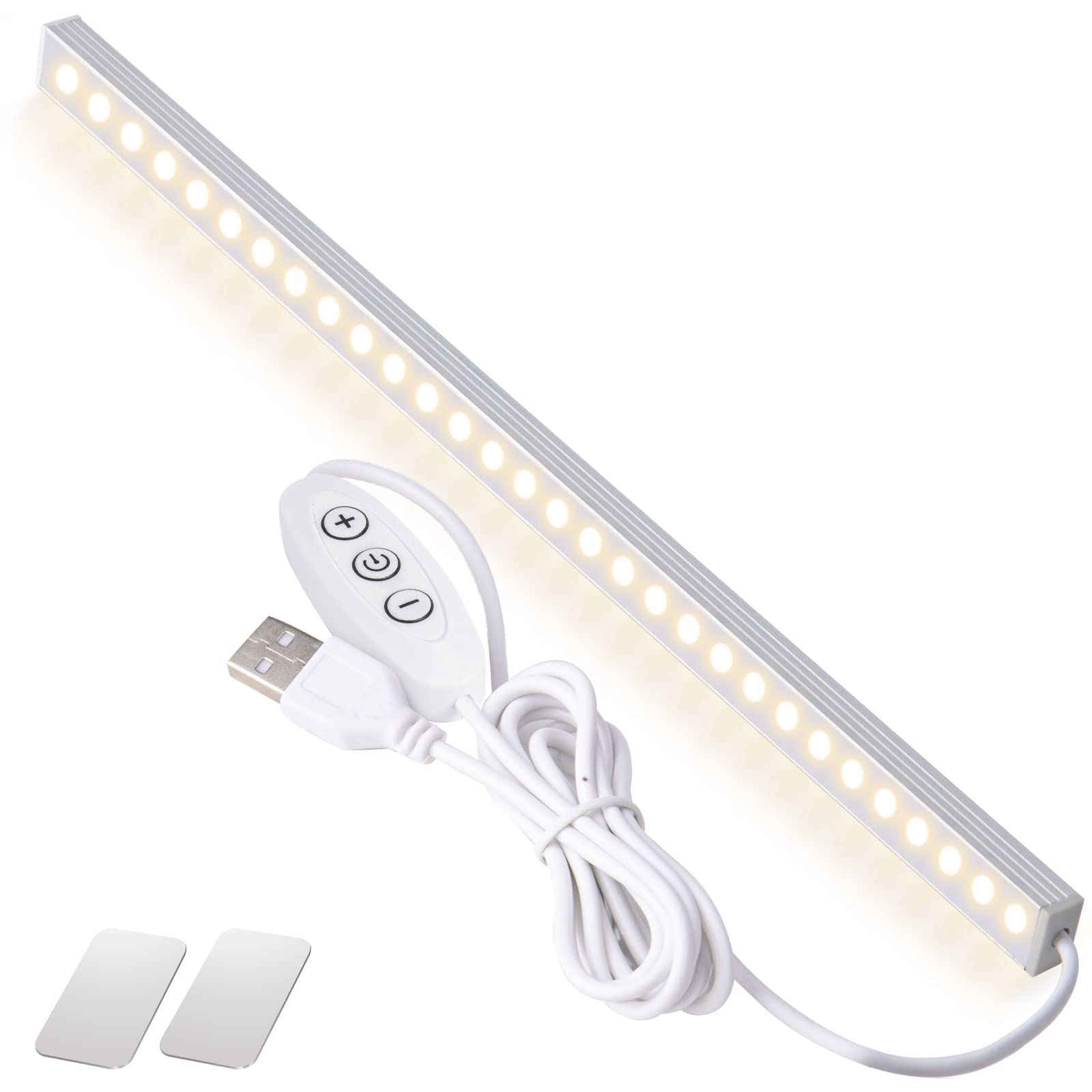 DWEPTU 廚房燈 衣櫃燈 LED 黏貼燈 櫥櫃下照明燈具 附 USB 供電 LED 燈條，適用於房間櫥櫃下照明、工作檯照明、學生宿舍