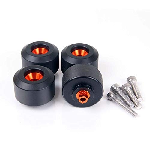 適用於 KTM RC390 Duke 的 4 件式前後叉輪架滑塊防摔保護器，也適用於 KTM Duke RC 125 200 390 摩托車。