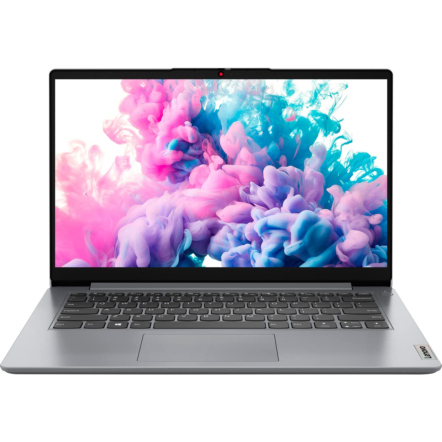 聯想 14 吋 IdeaPad 1 筆記型電腦，英特爾雙核心處理器，14 吋高清顯示屏，4GB 內存，Wi-Fi 6 和藍牙，HDMI 接口，SD 卡讀卡器，Windows 11 家用版 S 模式（256GB SSD 儲存）