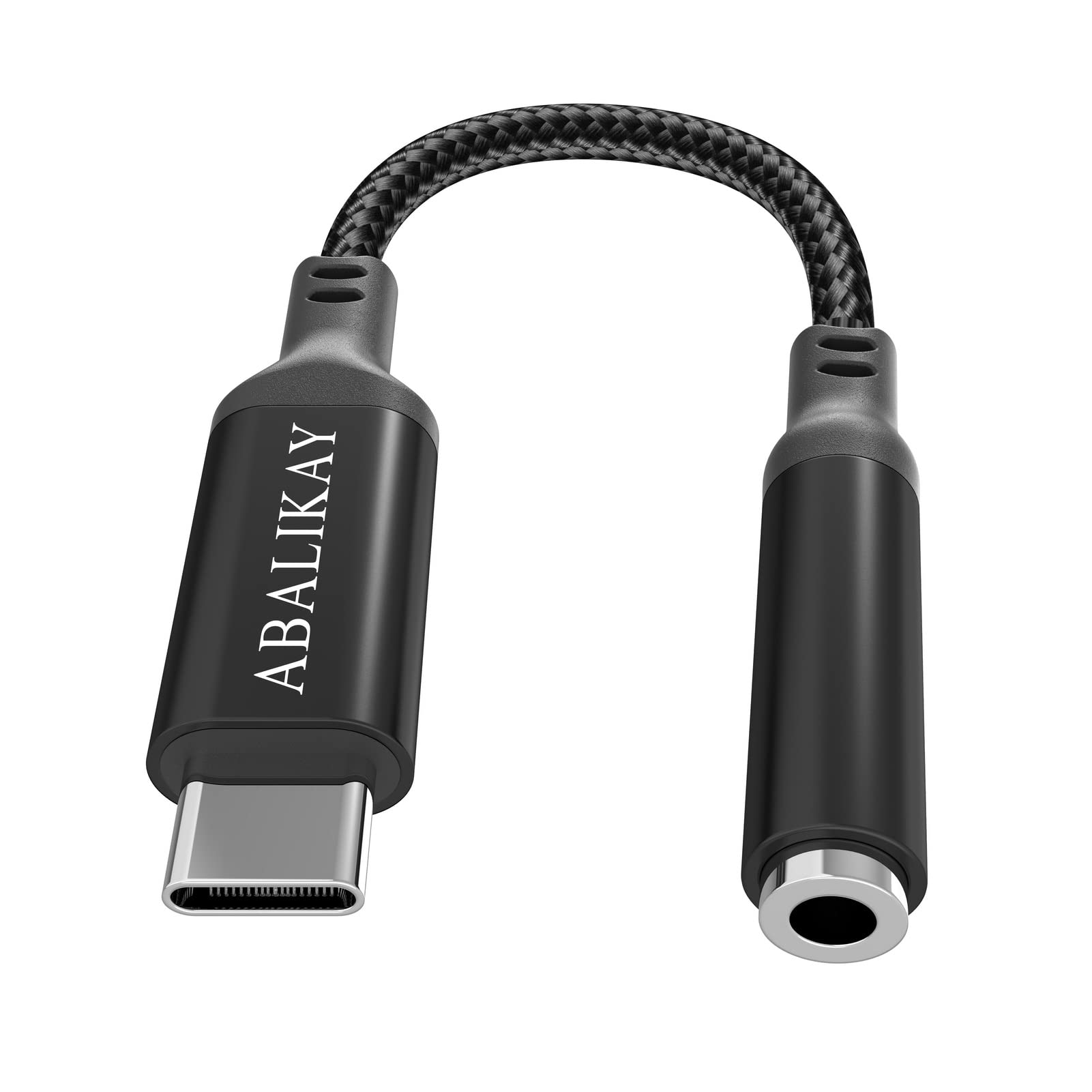 USB-C 轉 3.5mm 音訊轉接器，USB-C 耳機轉接器，USB Type-C 轉 Aux 母頭耳機插孔轉換器線纜，相容於三星 Galaxy S22 S21 S20 Ultra、Note 10 20、A 53 5G、iPad Pro Air，黑色