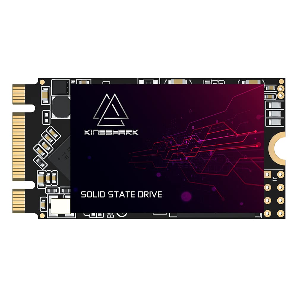 Kingshark 遊戲玩家 Kingshark M.2 2242 SSD 64GB NGFF 內建固態硬碟 高效能硬碟 適用於桌上型電腦 筆記型電腦 SATA III 6Gb/s 包含 SSD (64GB, M.2 224