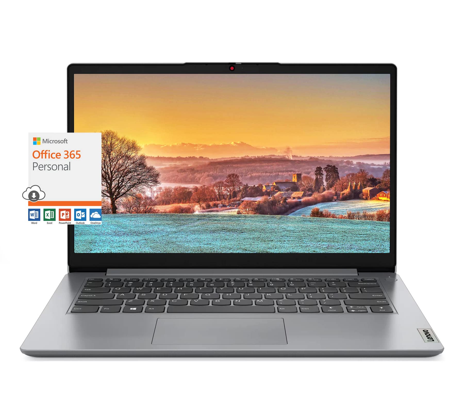 聯想 IdeaPad 1i 筆記型電腦，14 吋高清顯示屏，英特爾奔騰銀牌 N5030 處理器（四核，最高 3.1 GHz），4GB 內存，256GB 存儲（128GB eMMC + 128GB MSD MSD），10 小時電池航航服務，預裝 Windows 11 Microsoft S65 153 電池。