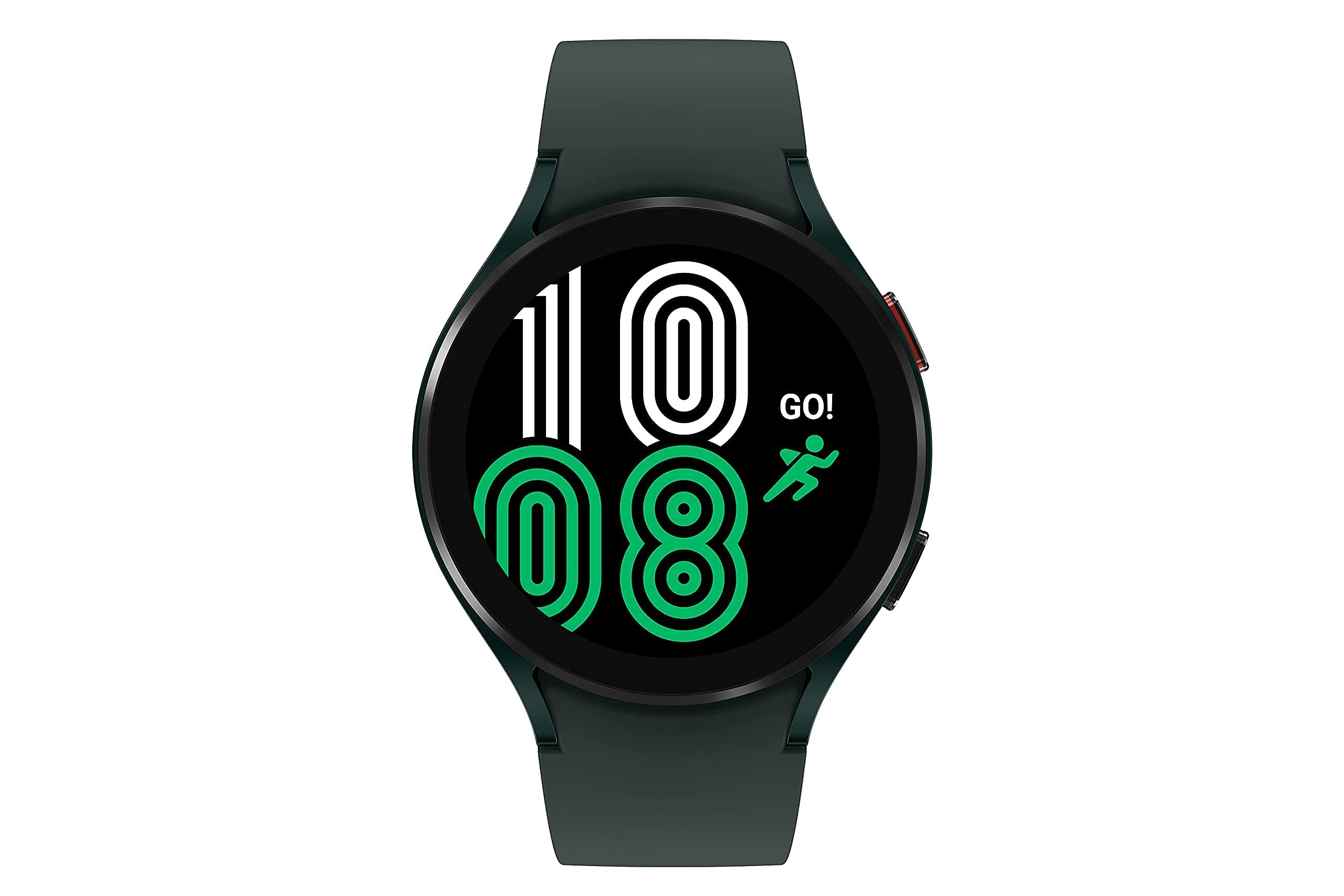 三星 Galaxy Watch 4，44 毫米智慧手錶，帶心電圖監測器，用於健康、健身、跑步、睡眠週期監測，GPS 防跌倒功能，LTE 美國版，綠色（翻新機）