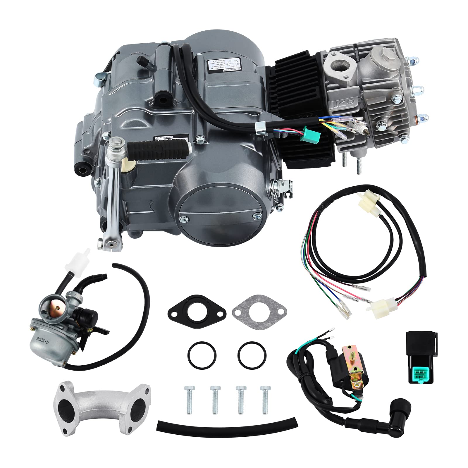 Ambienceo 125cc 四行程 1P52FMI-K (124cm3) 越野摩托車引擎化油器完整套件，適用於 Honda XR50 CRF50 XP CRF 50 70