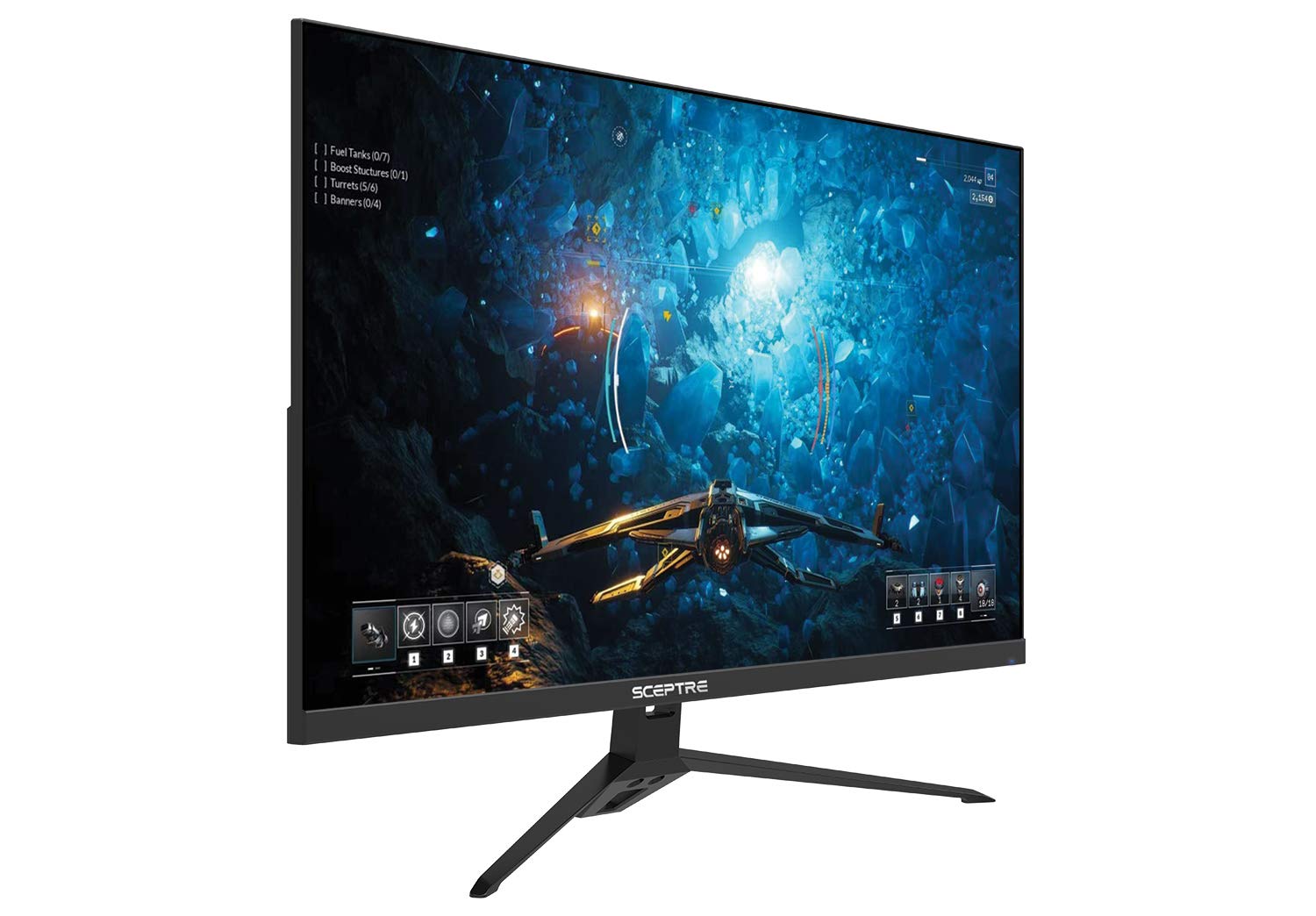 Sceptre 27吋IPS遊戲LED顯示器，最高支援165Hz/144Hz刷新率，1ms響應時間，配備DisplayPort和HDMI接口，支援FreeSync，適用於FPS和RTS遊戲，內建揚聲器，槍灰色，2022款（E275B-FPT165）
