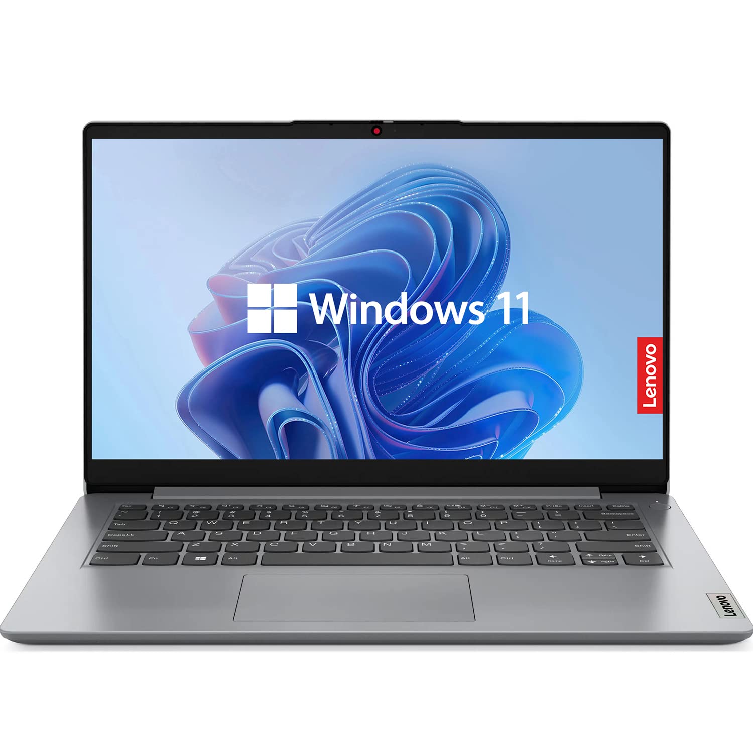 聯想 14 吋筆記型電腦，IdeaPad 1，英特爾四核心處理器，14 吋高清防眩光顯示屏，4GB 內存，HDMI 接口，SD 卡讀卡器，電池續航時間長，包含 MS Office 365，Windows 11 家用版（S 模式）（256GB 固態硬碟）