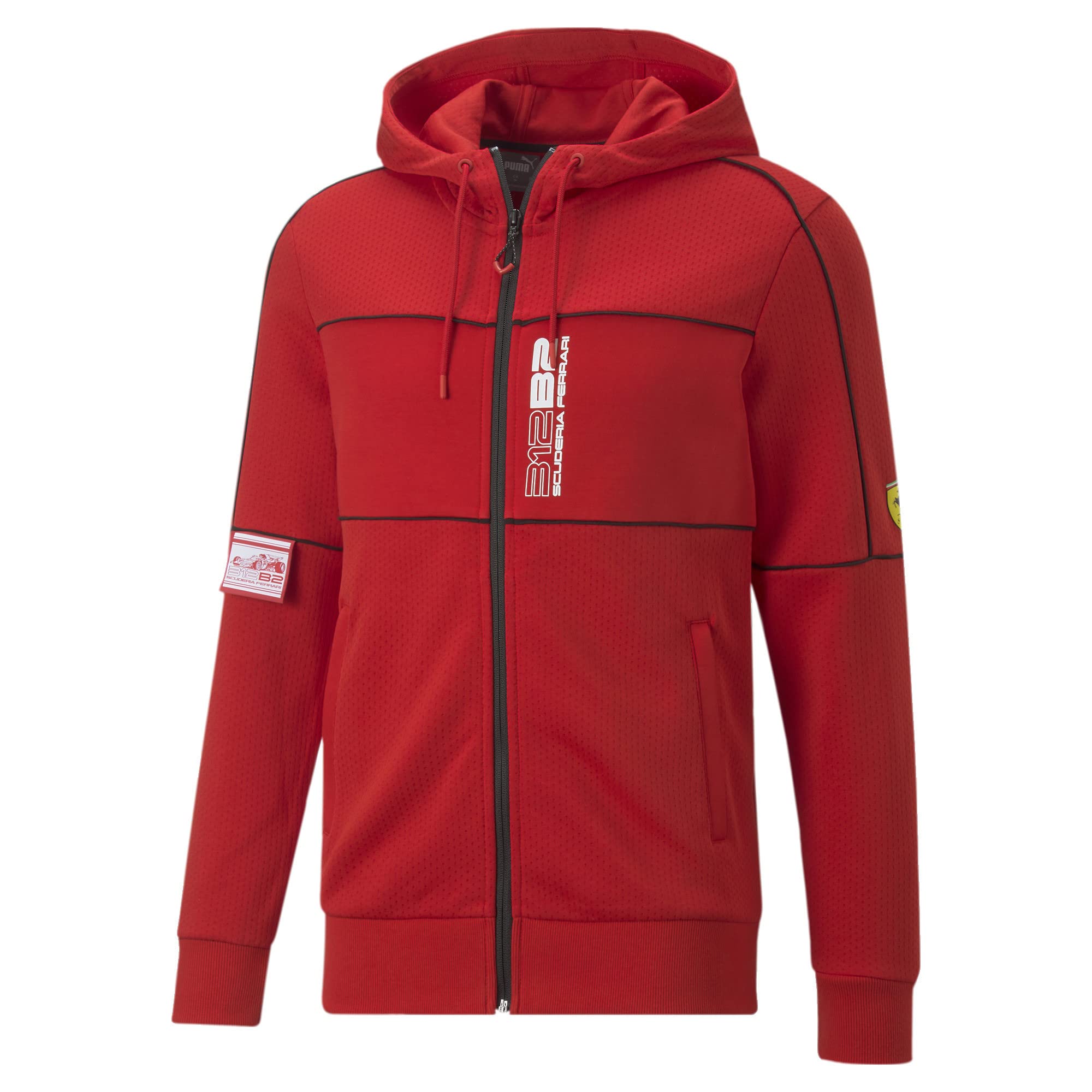 PUMA 男士標準款 Scuderia Ferrari 賽車連帽運動夾克
