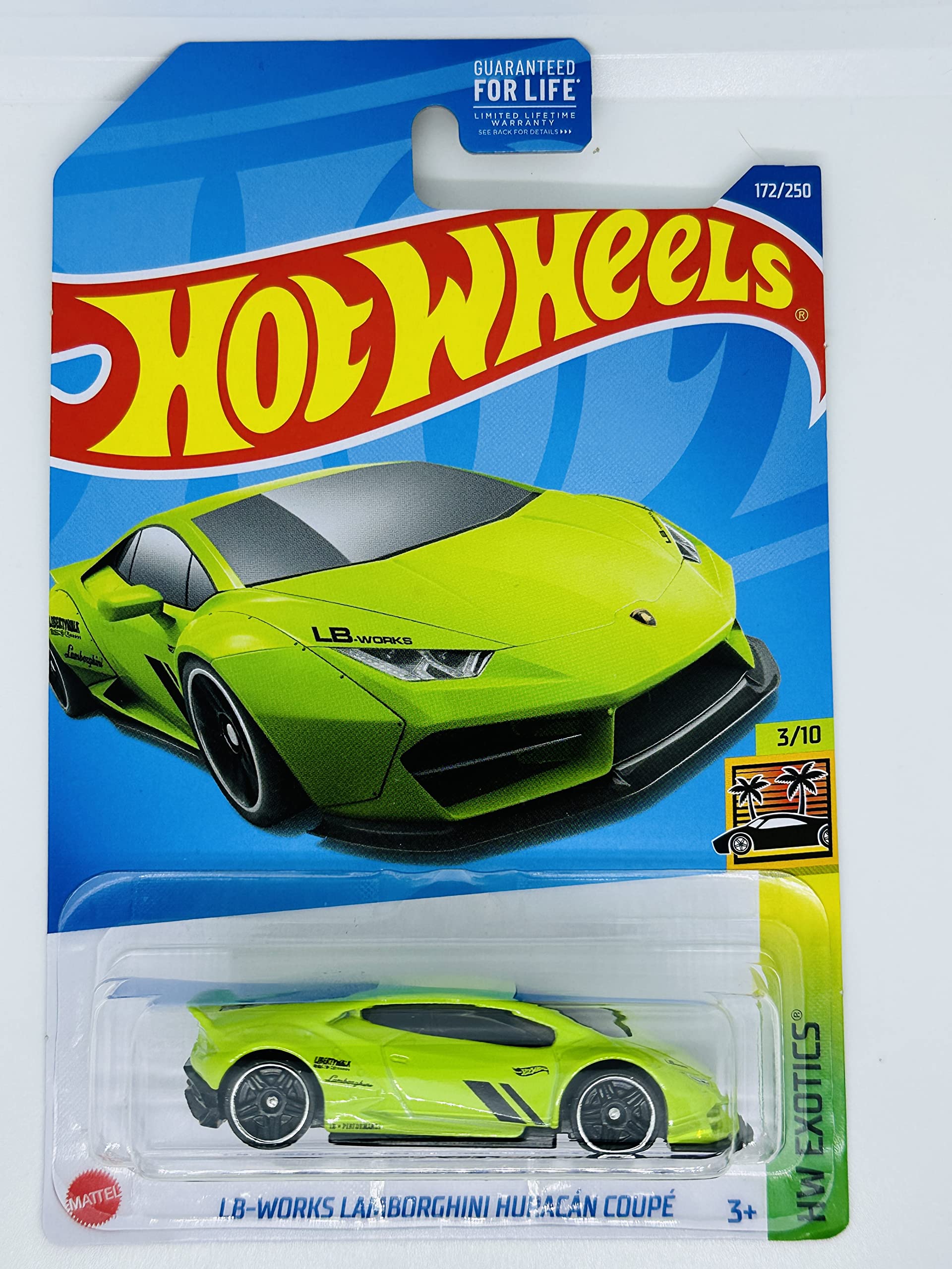 風火輪 - LB-Works 蘭博基尼 Huracan 跑車 - Kroger 獨家綠色 - HW Exotics 系列 3/10 - 172/250，盒裝氣泡膜包裝出貨