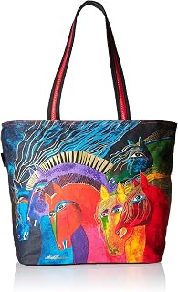 Laurel Burch 「烈焰野馬」單肩手提包，多色
