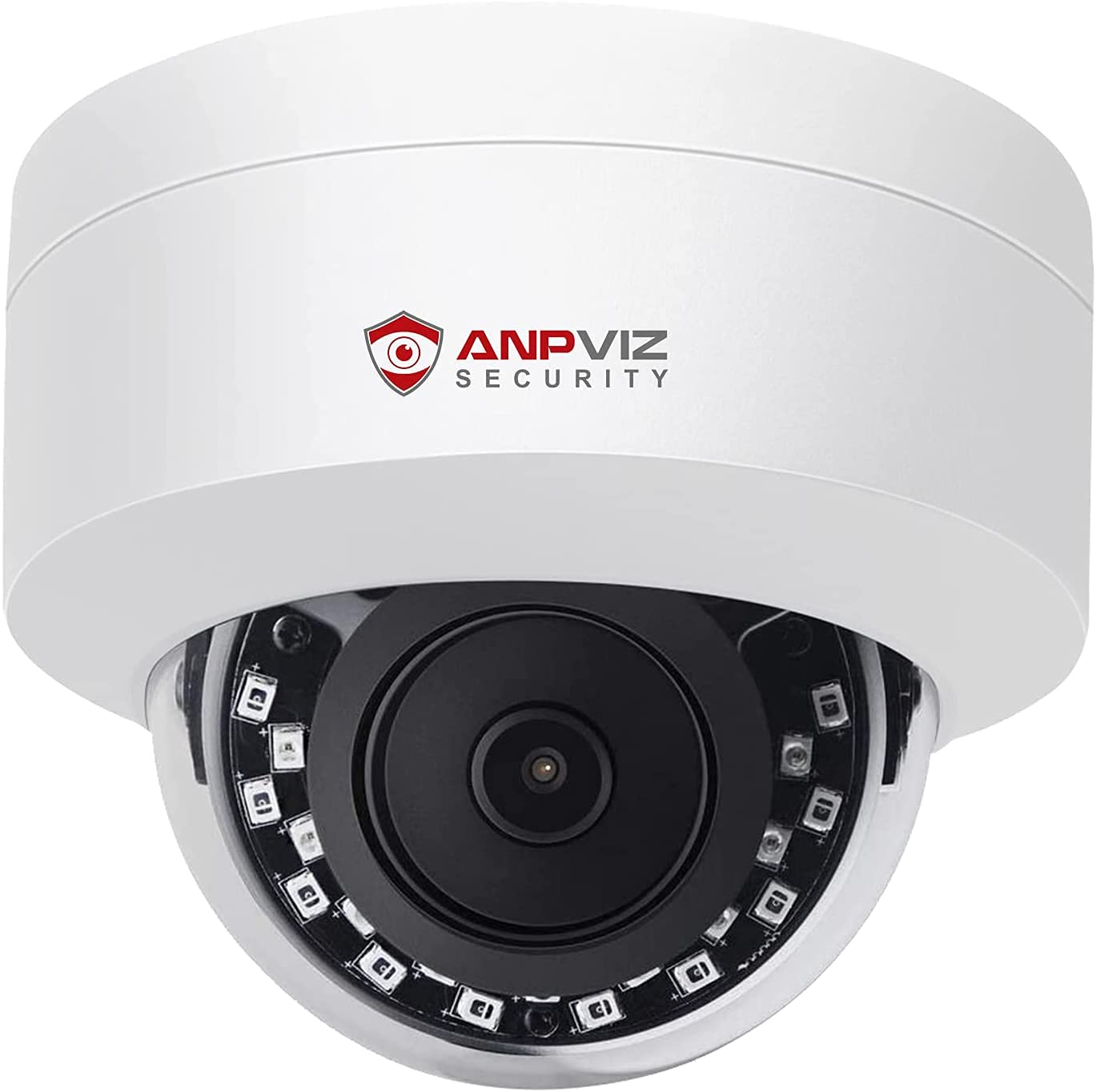 Anpviz 5MP PoE IP半球攝影機，附麥克風、音頻，室外IP安防攝影機，夜視距離30米，IP66防水防塵，室內2.8mm廣角鏡頭 #IPC-D250W-S