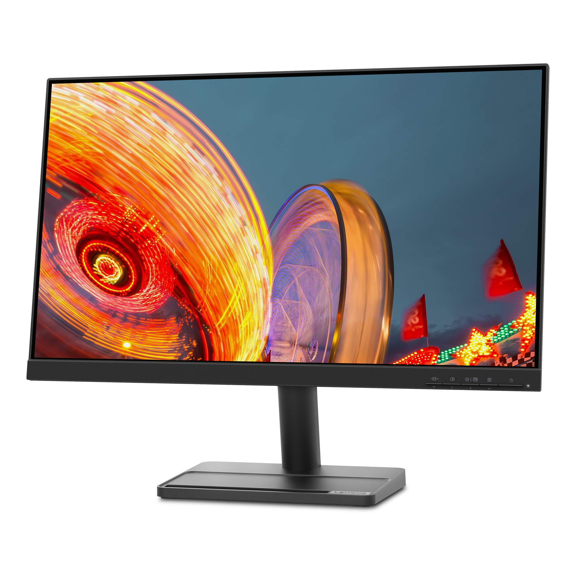 聯想 L24e-30 23.8 吋超薄全高清顯示器，VA 面板，支援 FreeSync 技術，三面近乎無邊框設計，75Hz 更新率，4ms 回應時間，配備 HDMI、VGA 接口，支援 VESA 壁掛