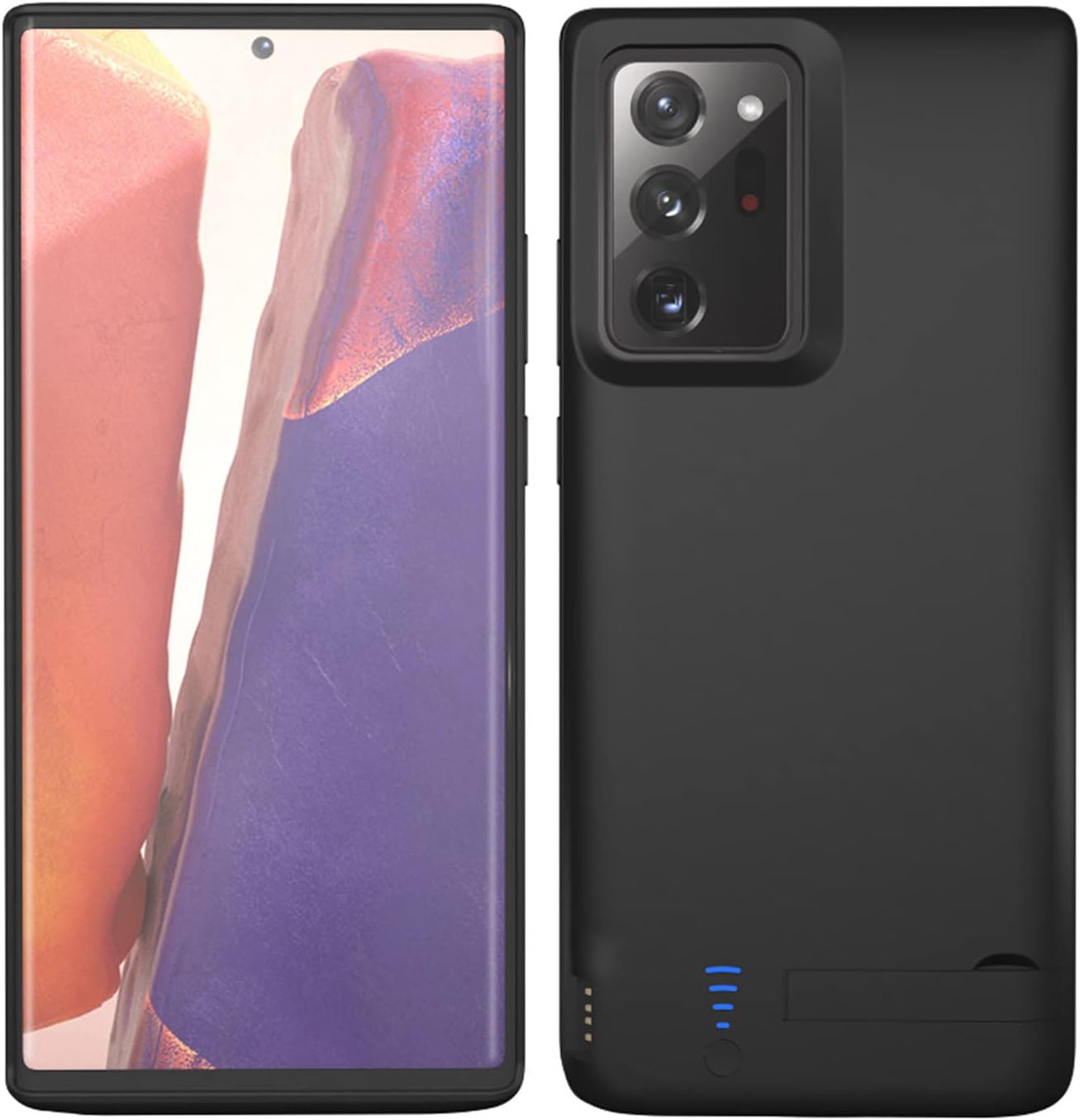 適用於三星 Note 20 Ultra 的電池保護殼，6000mAh 擴充電池充電保護殼，適用於三星 Galaxy Note 20 Ultra 5G，可充電外置備用電池充電保護殼，額外增加 100% 以上的電量，B