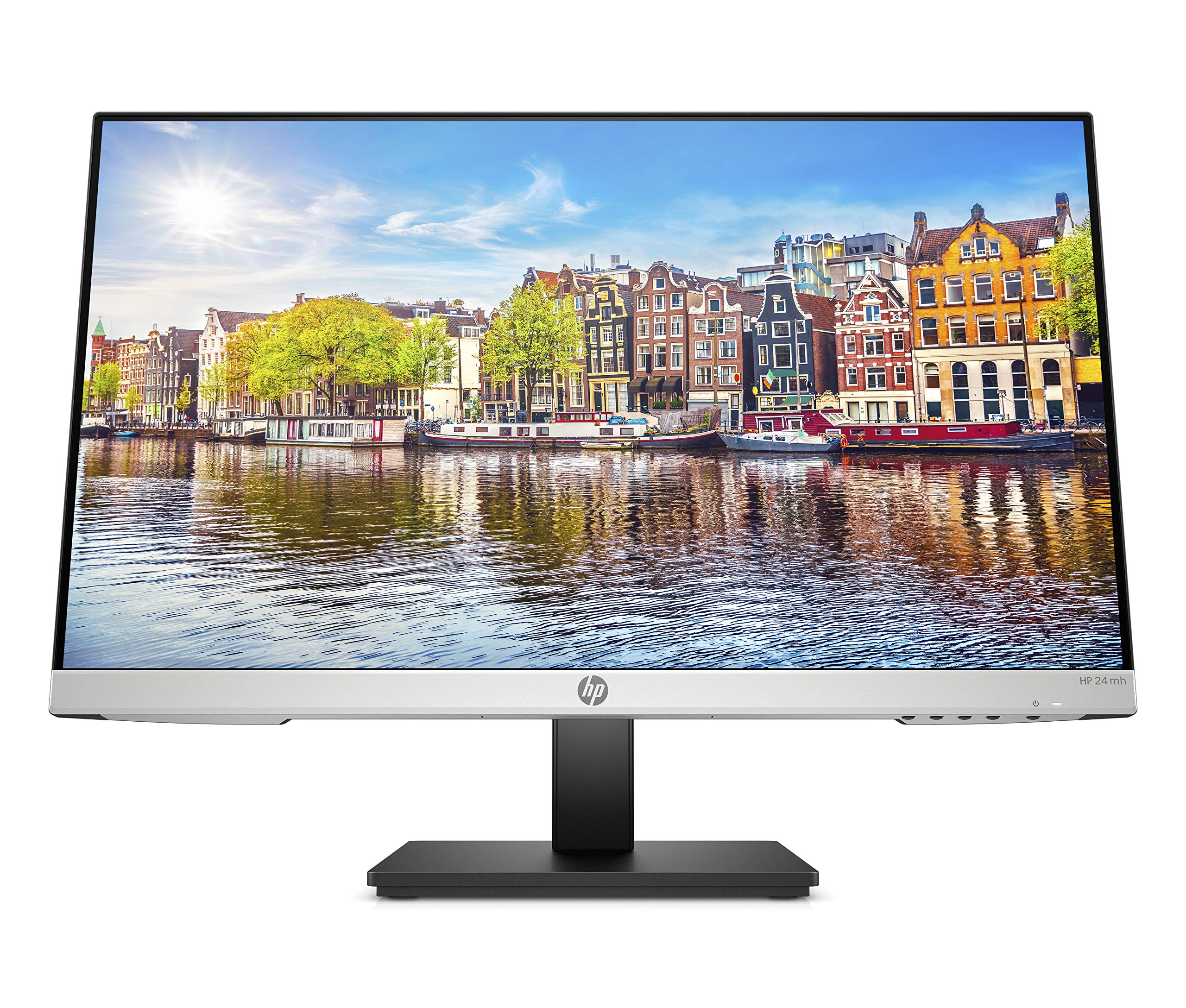 HP 24mh FHD 顯示器 - 電腦顯示器，配備 23.8 吋 IPS 顯示器 (1080p) - 內建揚聲器和 VESA 安裝 - 高度/傾斜度調節，符合人體工學 - HDMI 和 DisplayPort 介面 - (1D0J9AA#ABA)