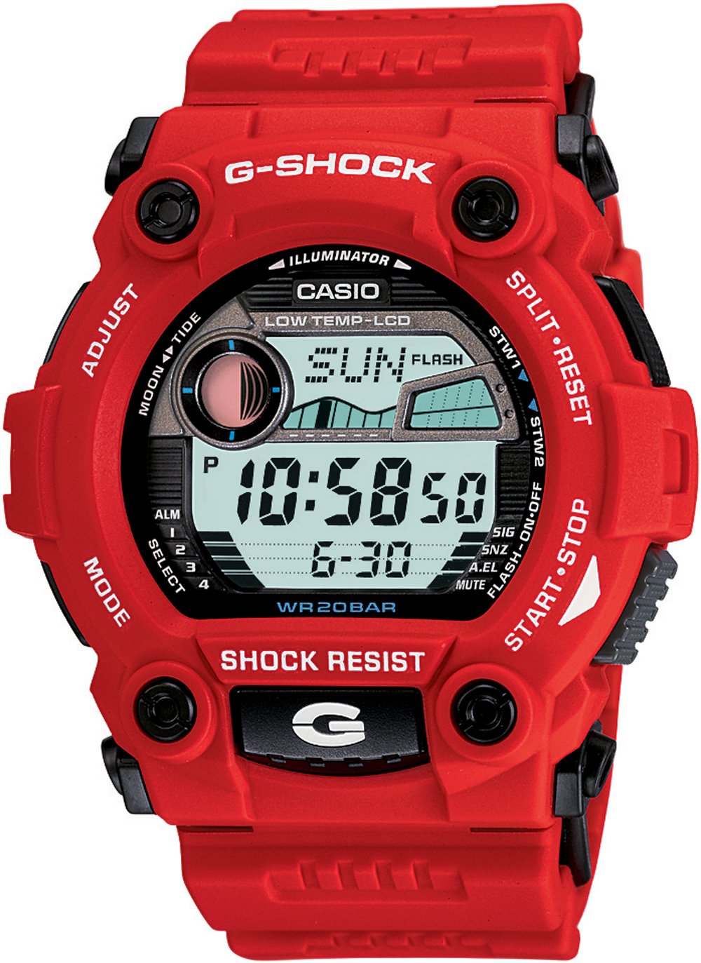 G-Shock G-Rescue系列紅色錶盤男士腕錶 G-7900A
