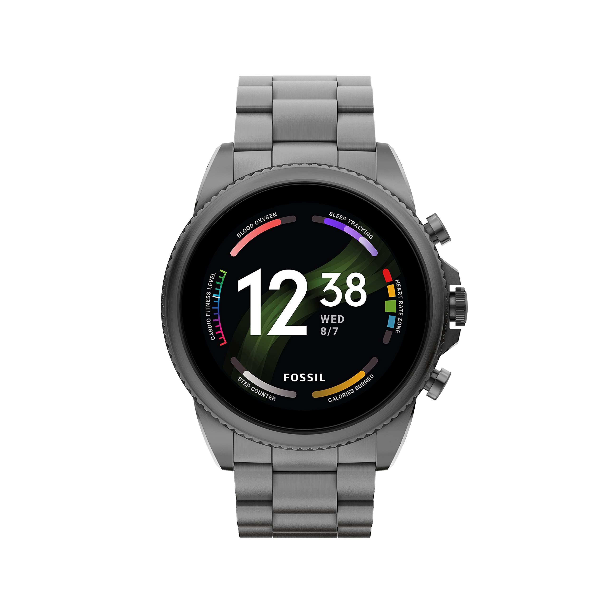 Fossil Gen 6 44mm 觸控螢幕智慧手錶，內建 Alexa，具備心率、血氧、活動追蹤、GPS、揚聲器和智慧型手機通知功能。