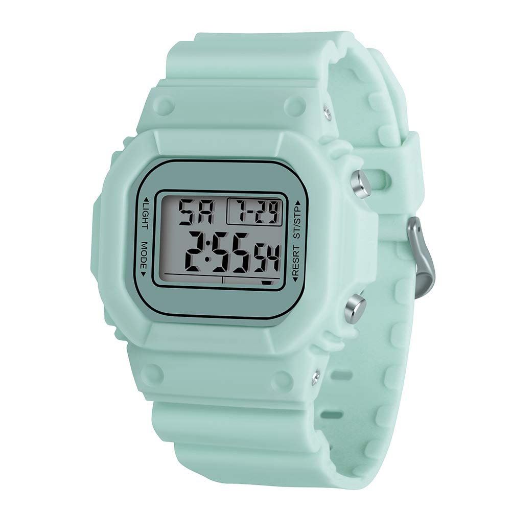 男女通用數位手錶，防水戶外軍用運動計時器多功能腕錶，經典設計，易於設定和讀取鬧鐘秒錶功能，週年紀念禮物