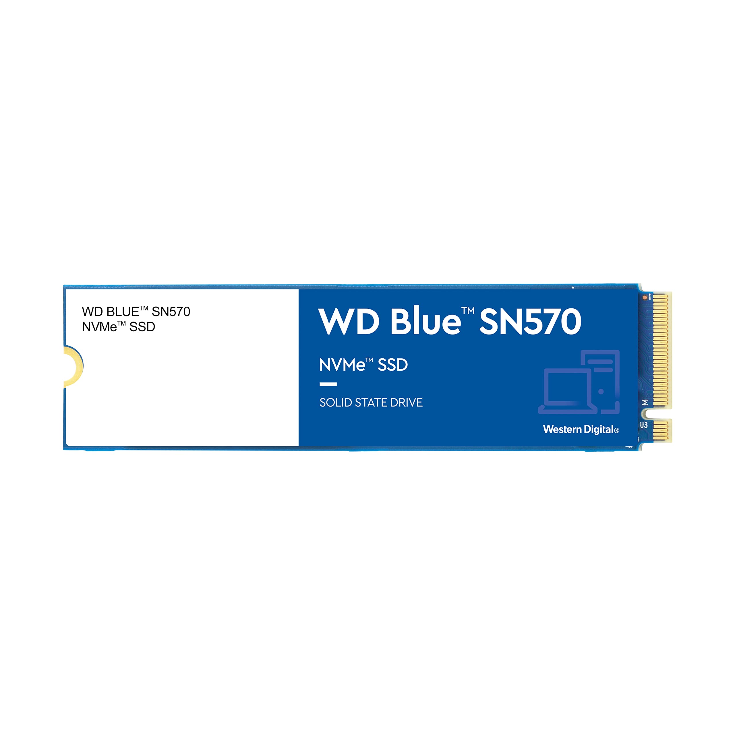 西部資料 1TB WD Blue SN570 NVMe 內建固態硬碟 SSD - Gen3 x4 PCIe 8Gb/s，M.2 2280，最高傳輸速度 3,500 MB/s - WDS100T3B0C