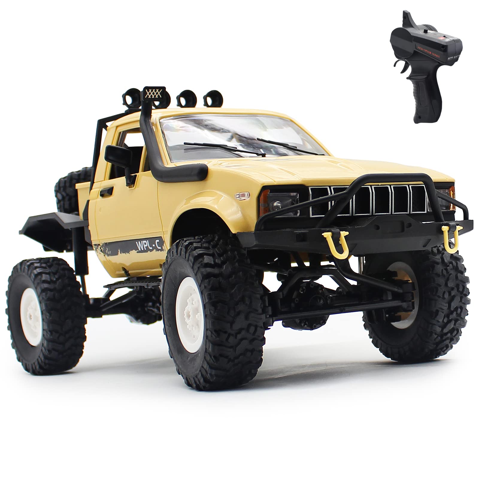 Mostop RC遙控攀爬車 1/16 RTR 越野攀岩車，兒童全地形遙控玩具車，附LED燈