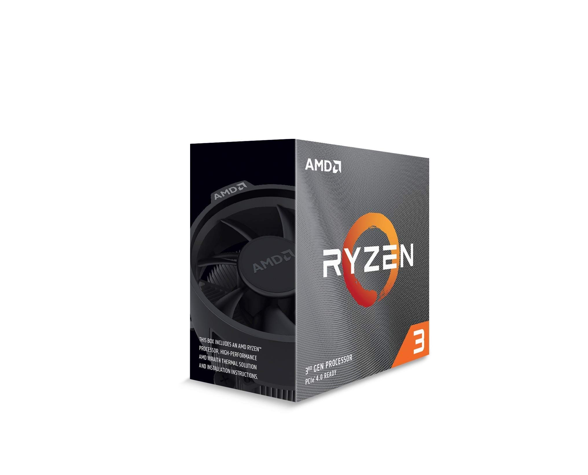 AMD Ryzen 3 3100 四核心八執行緒不鎖頻桌面處理器，配備 Wraith Stealth 散熱器