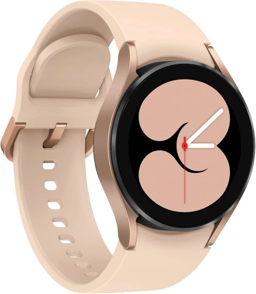 三星 Galaxy Watch 4 40mm R865 智慧手錶，支援藍牙、WiFi + LTE，配備心電圖監測器，可追蹤健康、健身、跑步、睡眠週期，並具有 GPS 防跌倒功能 - （翻新機）（粉金）