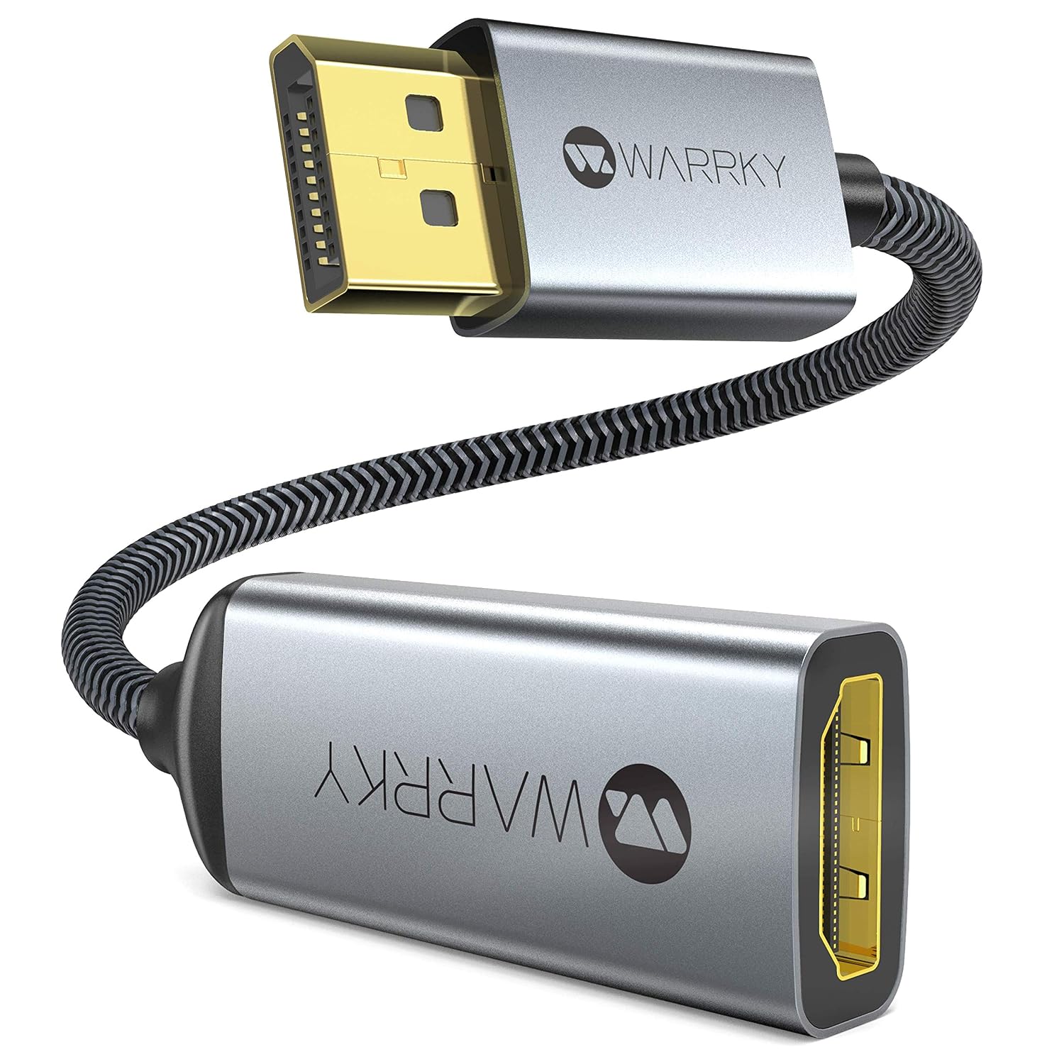 4K DisplayPort 轉 HDMI 線材和轉接器套裝，相容於聯想、惠普、戴爾、AMD、NVIDIA 等顯示卡 - 被動式，單向