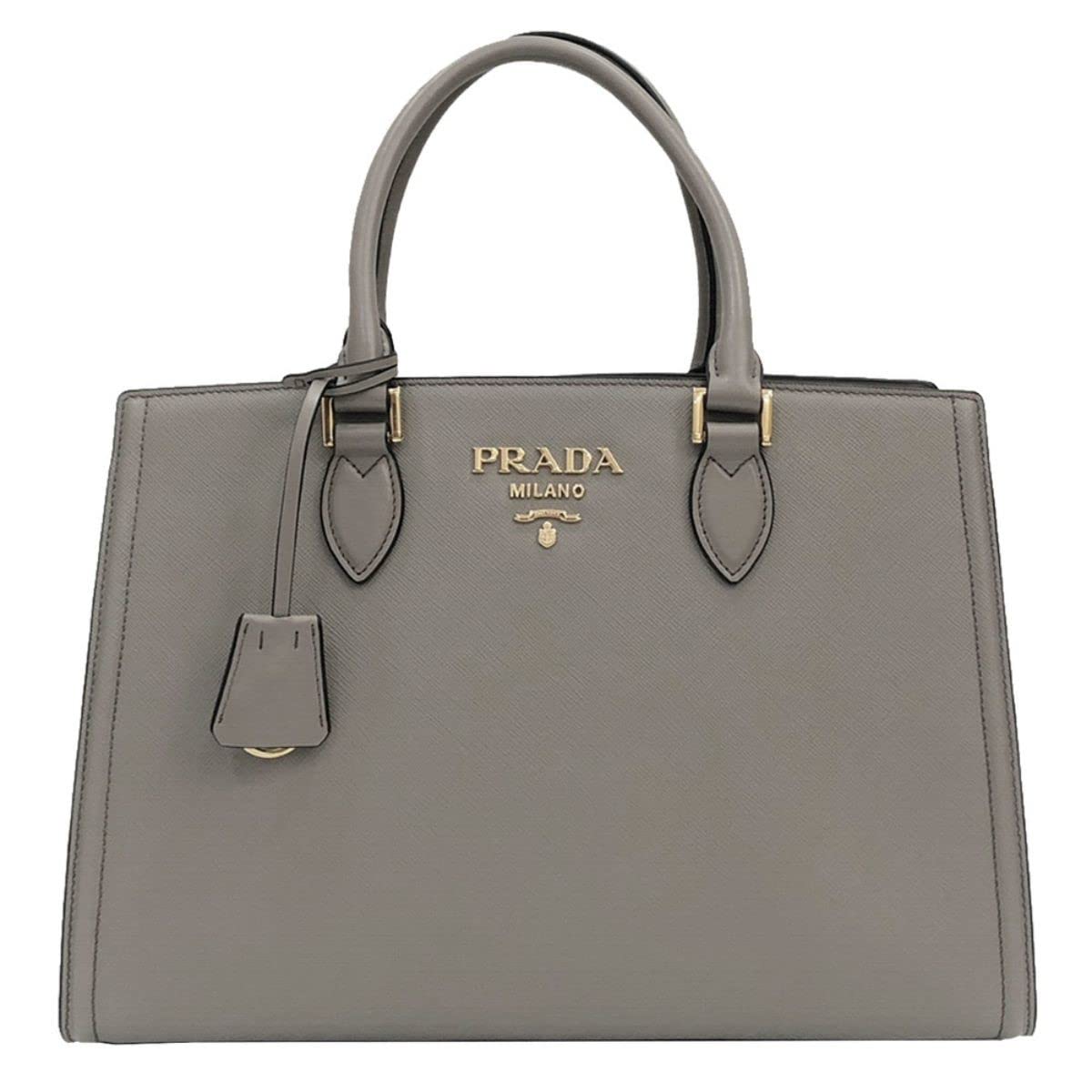 Argilla Gray Saffiano Lux 皮革大手提包 1BA228