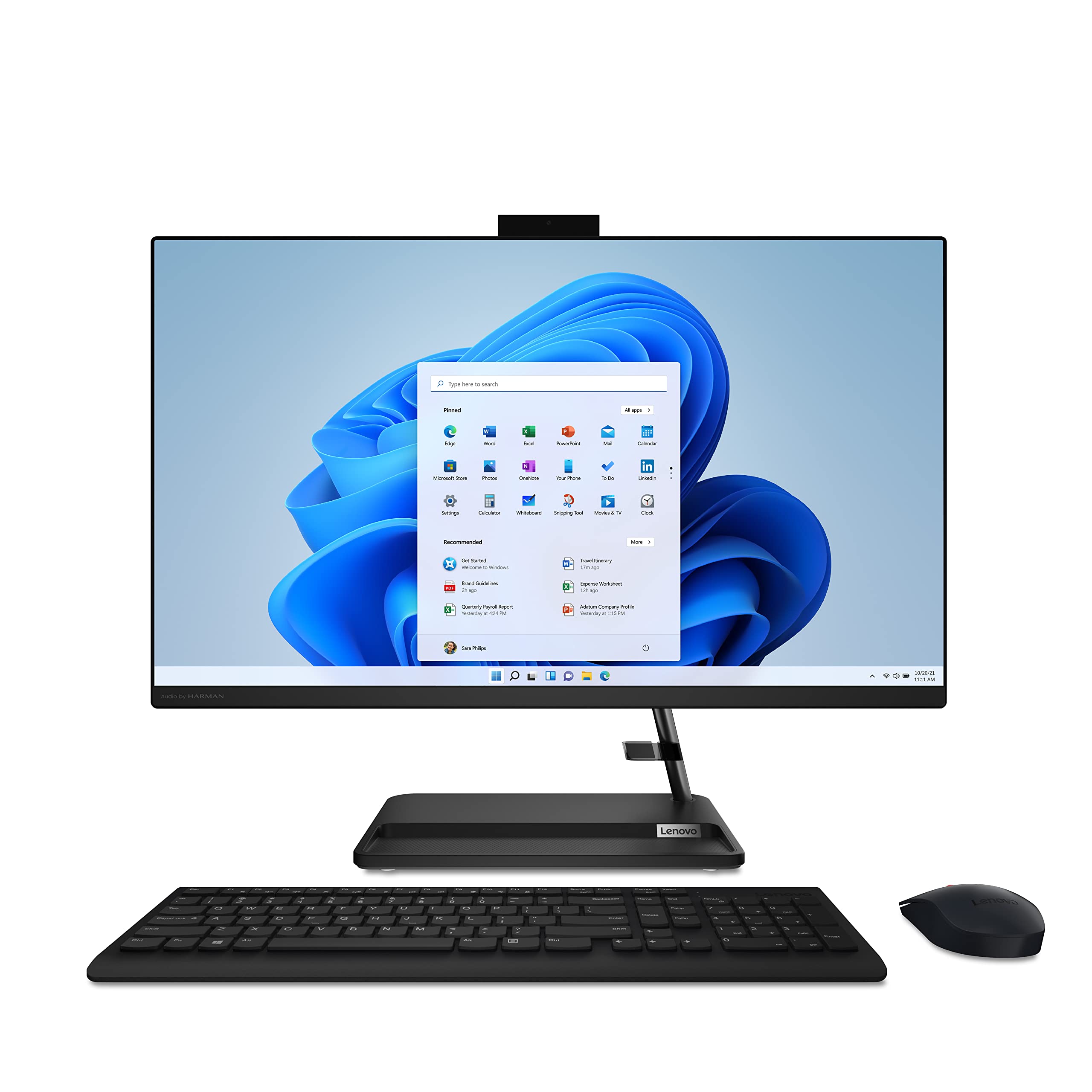 聯想 IdeaCentre AIO 3i - 2022 - 一體機桌上型電腦 - 27 吋 FHD 觸控顯示器 - 5MP 相機 - Windows 11 家用版 - 8GB 記憶體 - 512GB 儲存 - 英特爾酷睿 i5-1240P 處理器 - 黑色 - 含酷滑鼠