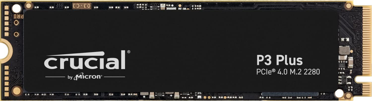 Crucial P3 Plus 1TB PCIe Gen4 3D NAND NVMe M.2 SSD，最高速度 5000MB/s - CT1000P3PSSD8