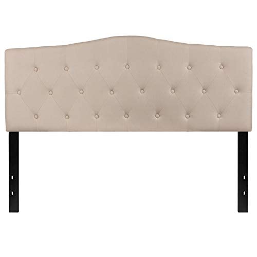 Flash Furniture 軟墊床頭板，皇后尺寸，米色