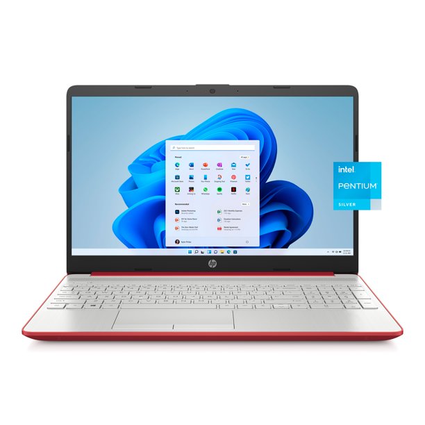 HP 2022 最新 15.6 吋高畫質顯示器筆記型電腦，英特爾奔騰四核心 N5000 處理器（最高 2.7GHz），HDMI、USB-C、WiFi、網路攝影機，預載 Windows 10 系統，猩紅色，附贈 Z&O HDMI 線纜（16GB 記憶體 |