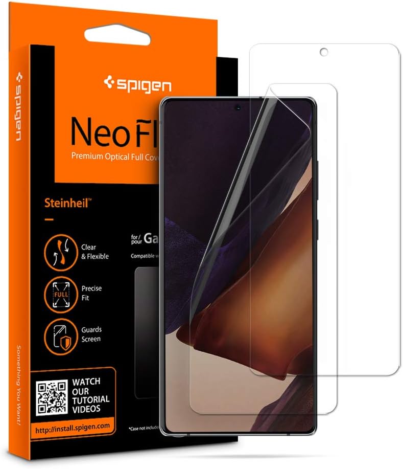 Spigen NeoFlex 螢幕保護貼，專為三星 Galaxy Note 20 設計 [2 片裝] - 相容於手機殼