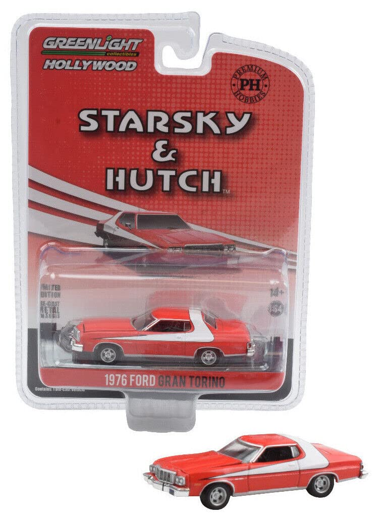 Greenlight x Premium Hobbies 出品的 Starsky & Hutch 1976 福特 Grand Torino - 無警笛版 1:64 比例合金車模 51455